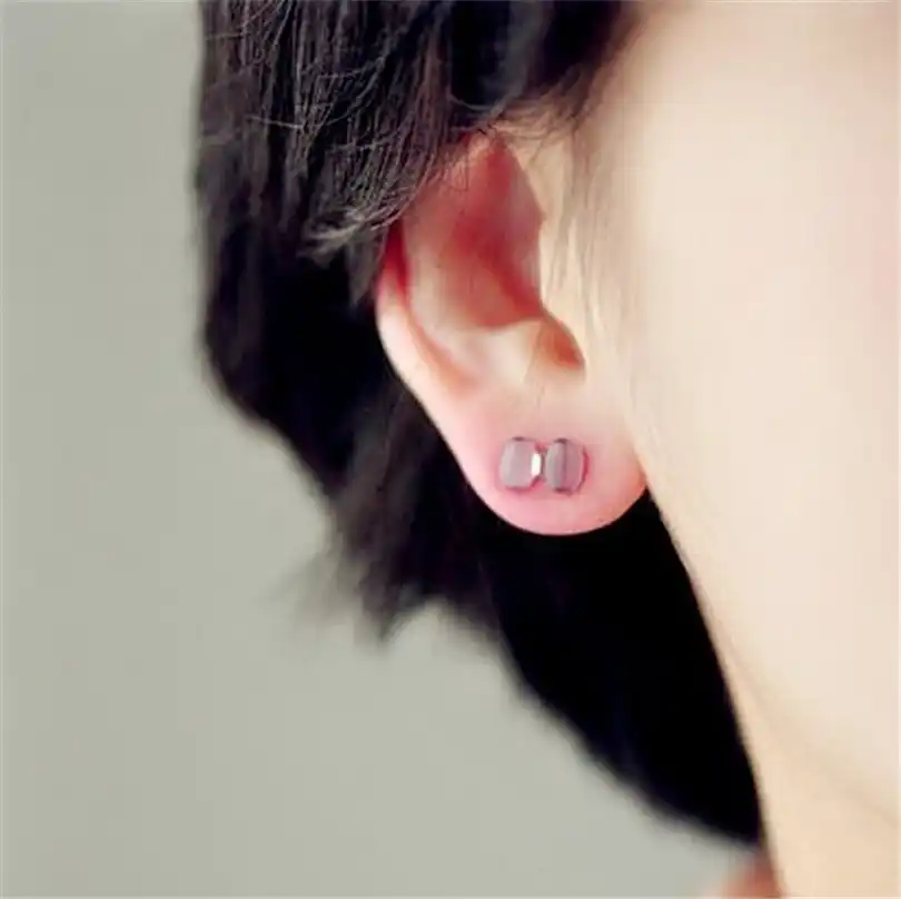 Милые модные маленькие серьги гвоздики с опалом для женщин 4ED296|small stud earrings|fashion