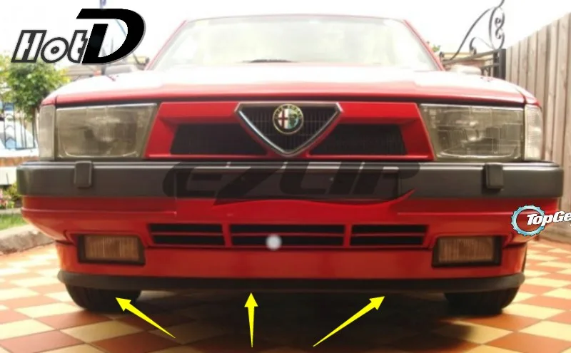 Novovisu бампера для губ отражающая средства ухода за губами для Alfa Romeo 33 155 AR передний спойлер юбка для любителей автомобиля Тюнинг/тела влево/вправо комплект/полосы