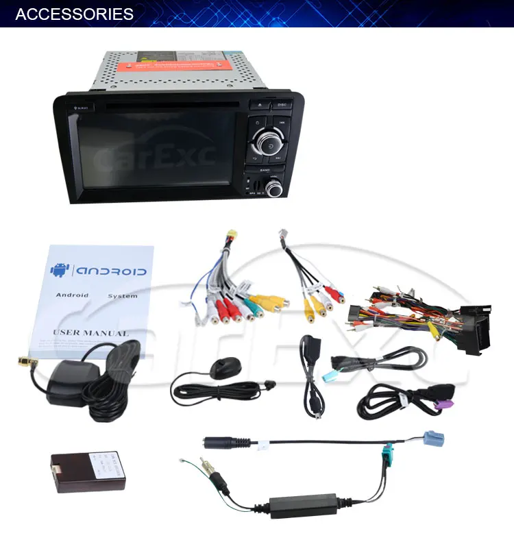 Perfect 7 Inch Android 9.0/9.0 Car DVD Stereo Player for Audi A3/S3(2003-2013) With TPMS/OBD2/DAB+/GPS/WIFI FM GPS Radio Multimedia 26