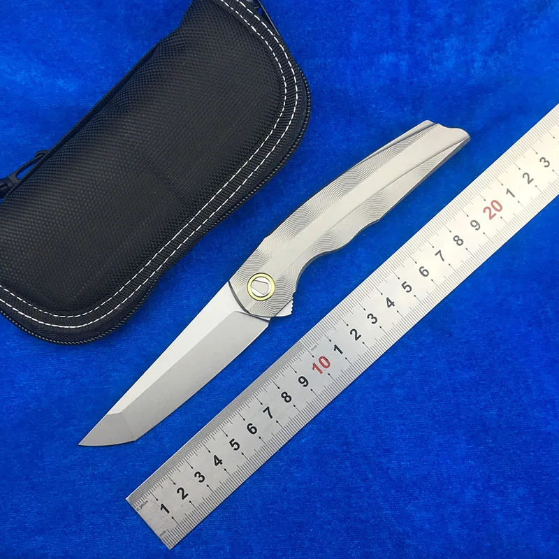 LOVOCOO рус Flipping Tanto RFT D2 лезвие титановая ручка Складной Фруктовый нож Открытый