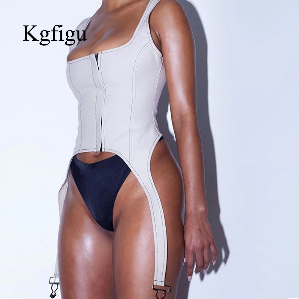 KGFIGU Sexy demin tops 2019 hot sale square neck cropped feminino casual white tops for womenbustier sleeveless free shipPing KGFIGU Sexy demin tops 2019 hot sale square neck cropped feminino casual white tops for womenbustier sleeveless free shipPing