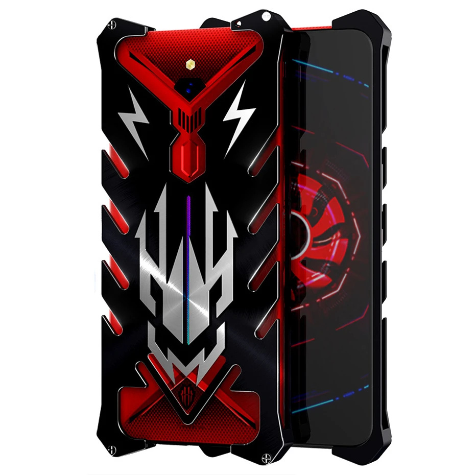 

For Zte Nubia Red Magic 3 Case Luxury Top Aviation Aluminum Metal Armor Shockproof Protective Cover For Nubia Red Magic 3 Capa