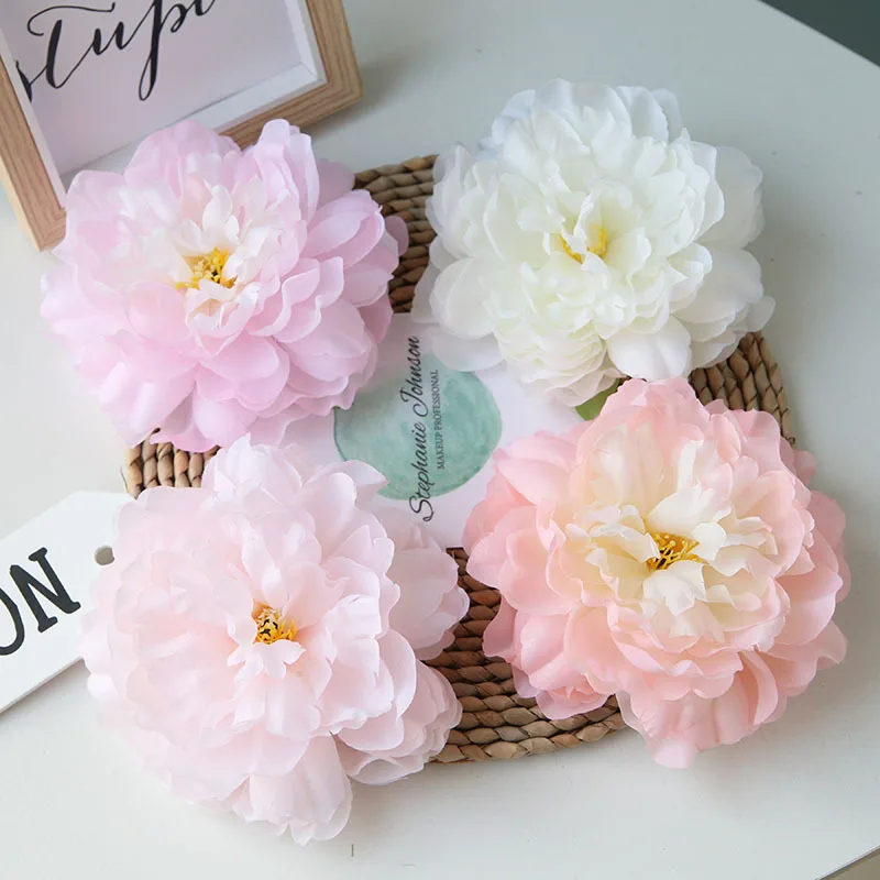 

20PCS/lot 15cm artificial French peony flower head simulation decoration DIY wedding family party road lead flower wall decor
