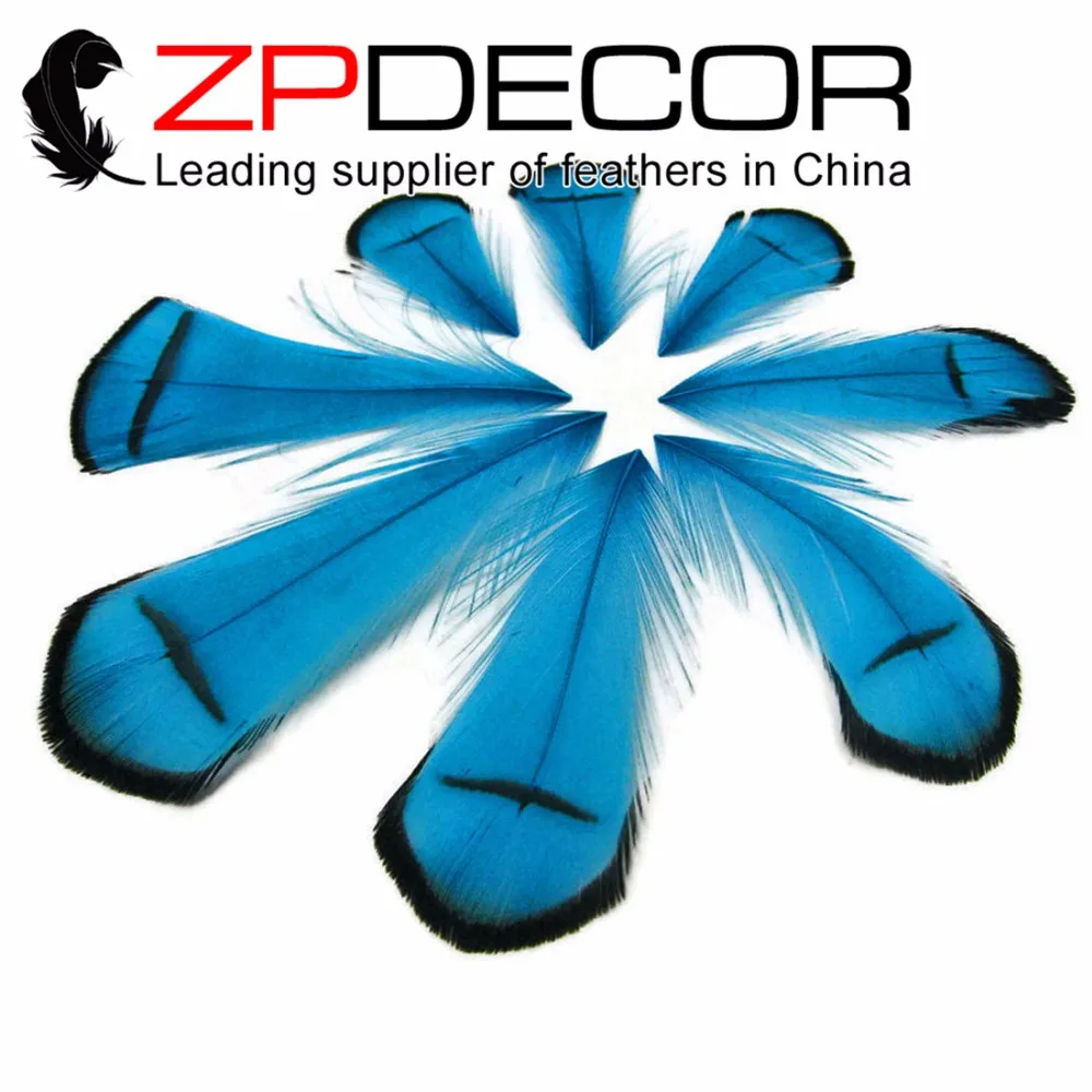 Ведущий поставщик zpdecor 200 шт/партия 2-4 дюйма(5-10 см) синий Алмазный фазан типет перо