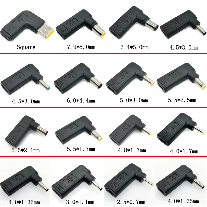 Адаптер конвертер для зарядного устройства ноутбука USB Тип C разъем питания