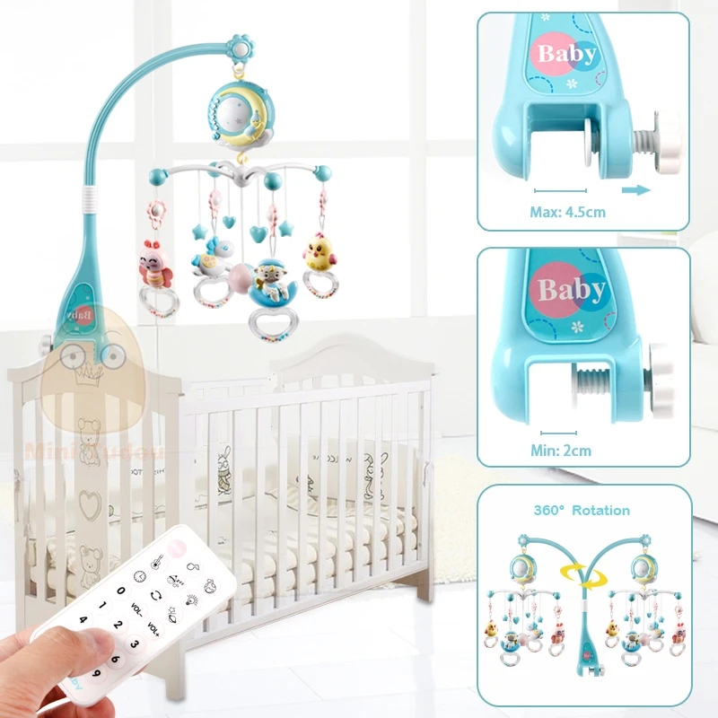 spinning baby toys above crib