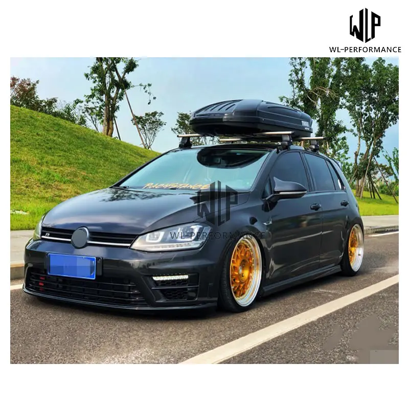 Golf 7 MK7 автомобильные комплекты кузова PP Неокрашенный передний бампер для губ задний бампер боковые юбки для VW GOLF7 MK7 R20 автомобильный Стайлинг-UP