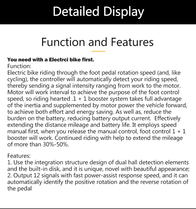 Best JS PAS System Pedal Assist Sensor  Electric Bicycle E Bike Speed Assistant Sensor Ebike Conversion Kit Parts Accessories MTB 6