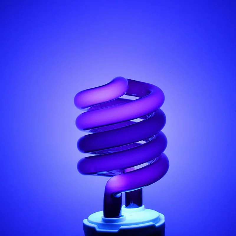 Junejour E27 15-40 Вт УФ-светильник, лампа переменного тока 220 В, черный Солнечный Фиолетовый светильник, ФЛУОРЕСЦЕНТНОЕ обнаружение, CFL, спиральный энергосберегающий светильник, энергосберегающие лампы