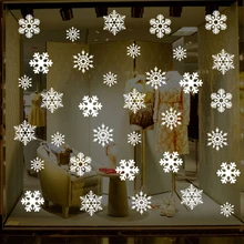 1 conjunto DIY etiquetas do Natal decorações de Natal dos flocos de neve adesivos vidro da janela removível do windows adesivos de parede acessórios