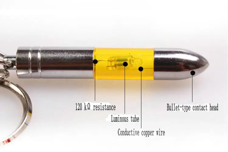 Устраняют статическое электричество автомобиль антистатические цепочка для ключей Пуля-type contact головы