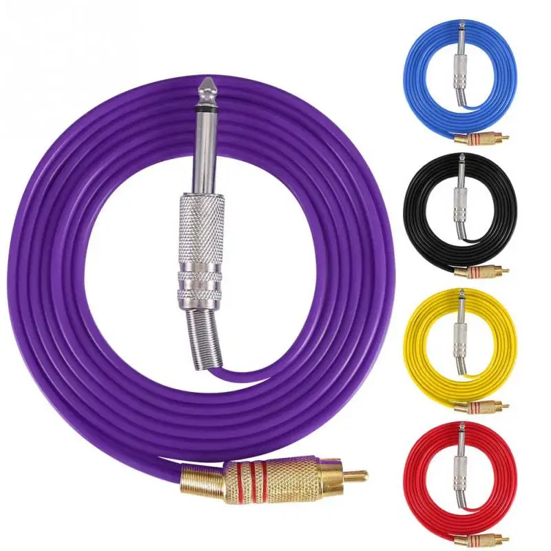 

5 Colors Silicone Hook Line for Straight RCA Interface Insert Tattoo Machine Conversion kit Tattoo Machine Power Supply