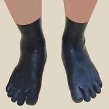 Sexy Black Latex Rubber Unisex Toe Socks Fetish Hosiery Hot Sale Customize service