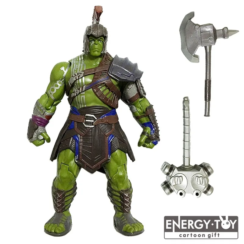 

Cartoon Super hero Robert Bruce Banner Hulk props Hammer cosplay 7" PVC action figure doll model toy