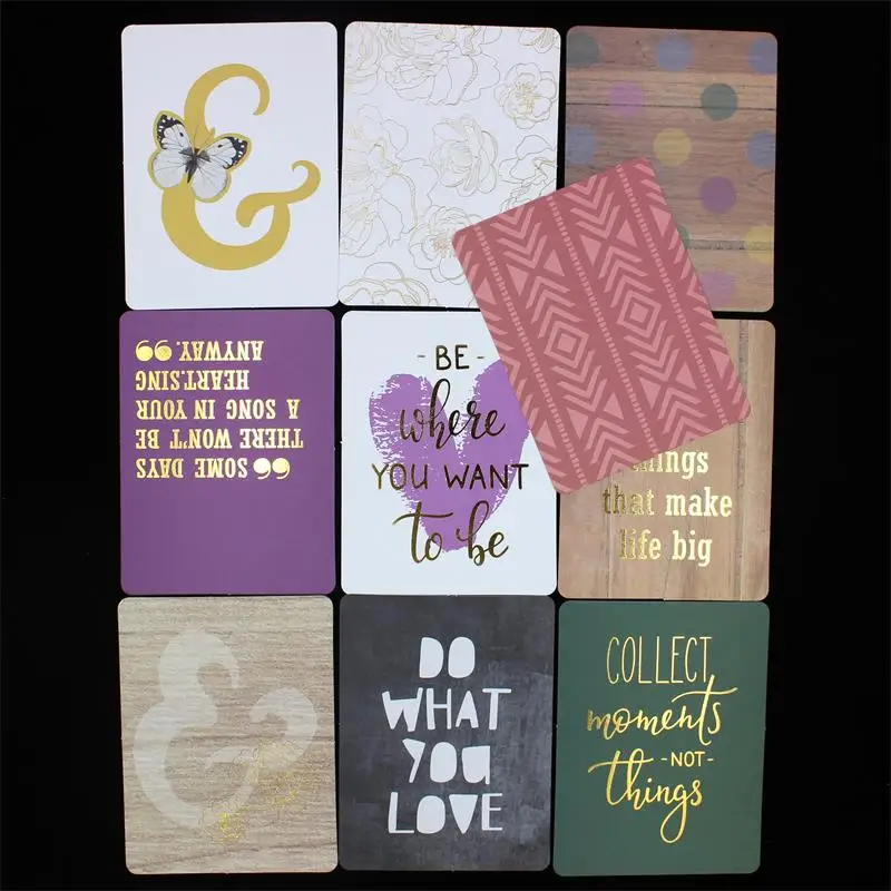 10pcs 34inch double side printed paper pocket cards for