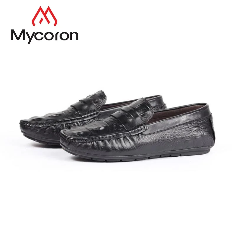 

MYCORON 2018 Luxury Fashion Men Shoes Top Quality Men Crocodile Skin Boots Genuine Leather Men Shoes Sapatenis Masculino