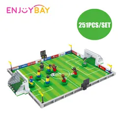 Enjoybay 251 шт. мир футбол город поле строительные блоки комплект кирпичи с игроками игрушка Образовательные Подарки