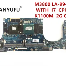 Материнская плата для ноутбука DELL Precision M3800 VAUB0 LA-9941P с процессором SR1PZ i7-4712HQ K1100M 2GB GPU, протестированная на