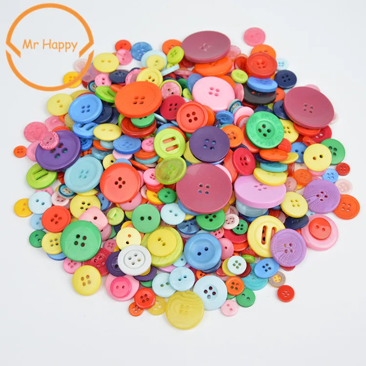 

MR HAPPY Colorful 50g Resin Button Mix Size Decorative Sewing Craft Scrapbook Card Making DIY Sewing Decorative
