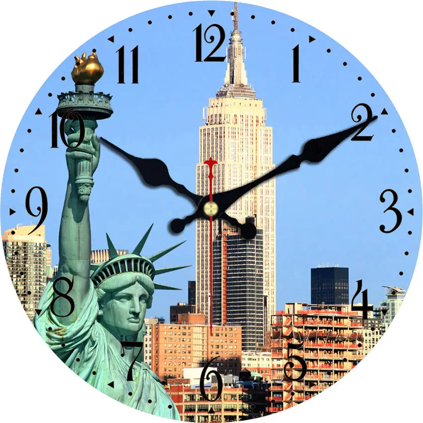 WONZOM корабль парусный спорт современный стиль деревянные картонные часы, круглые Настенные часы для домашнего декора гостиной не тикающий звук 6-16 дюймов - Цвет: Wall Clock 7