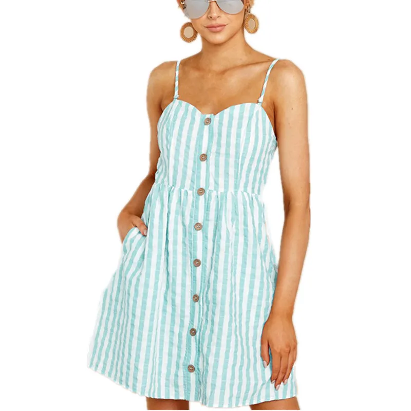 Yashangyi Robe Ete Femme летнее пляжное платье в полоску с открытой спиной бантом мини