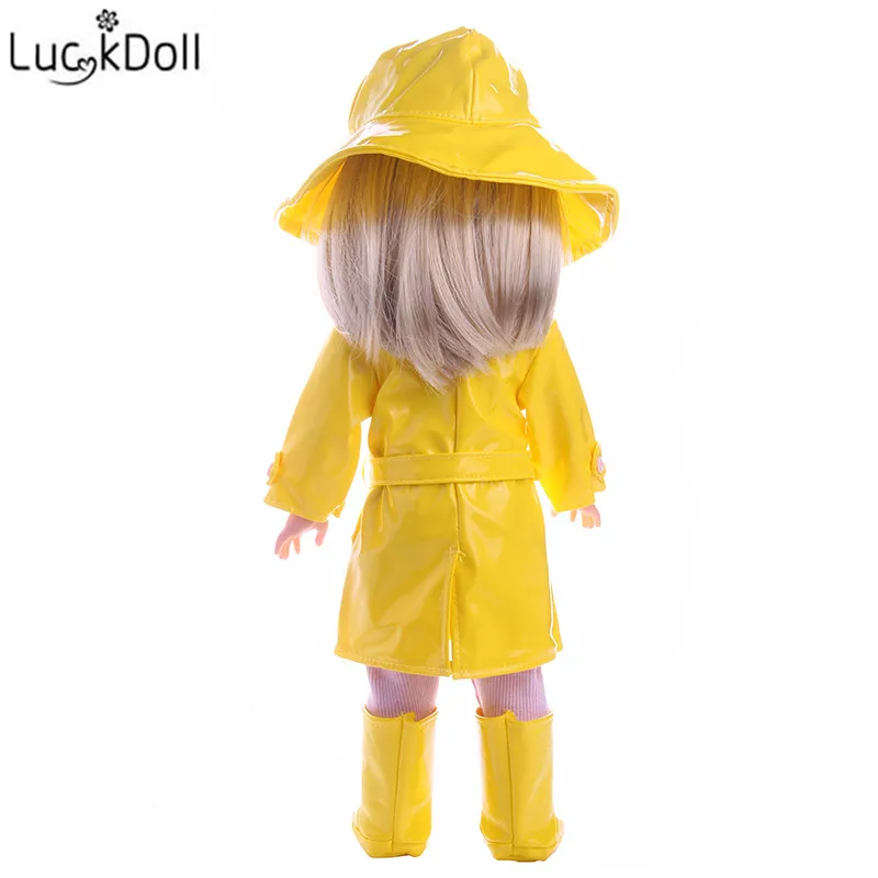 LUCKDOLL Новый кожаный костюм набор подходит 14 5 дюймов американские Аксессуары для