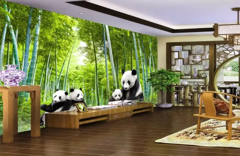 Beibehang пользовательские модные стерео шелковистые обои скандинавские простые стерео панда детский дом фон обои домашний декор