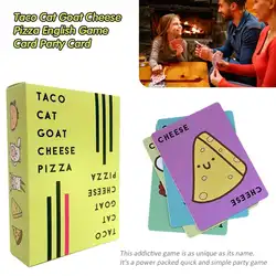 Карточная игра Taco Cat, козья Пицца с сыром, пицца, британская игровая карта, вечерние английские карты, английские вечерние карты для игры