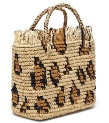 raffia round bag