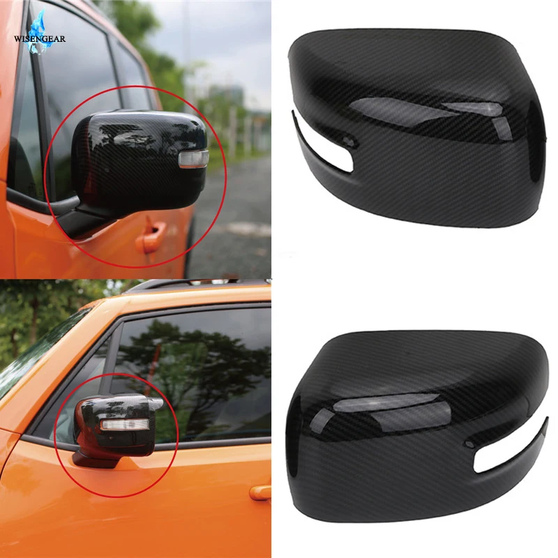 WISENGEAR автомобильное боковое зеркало заднего вида для Jeep Renegade аксессуары зеркало заднего вида накладки карбоновый черный/