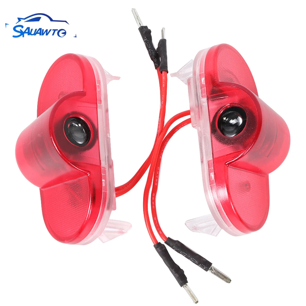 

2x For Skoda Octavia 2004-2008 Car LED Door Logo Ghost Shadow Projector Laser Welcome Lights Symbol Emblem Courtesy Step Lights