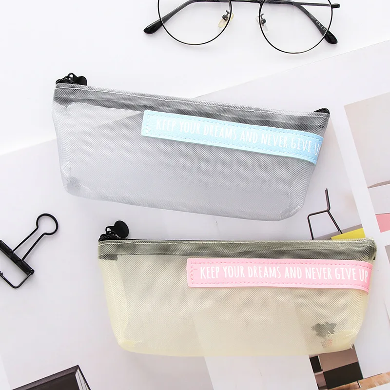 

1 PC Creative Large Capacity School Pencil Cases Bags Box Cute Simple Pen Pouch Purseb Office School Stationary Supplies 05155