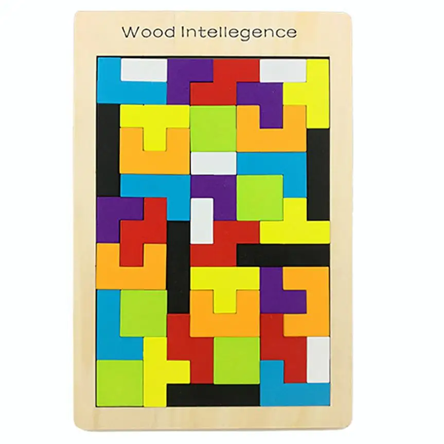 Забавные деревянные игрушки мозг игра тетрис Логические игрушки для детей J6132