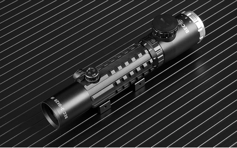 BEC 3-9X28 Красный Крест прицел тактический оптика Riflescope Fit 20 мм рельсы винтовки прицелы для охоты