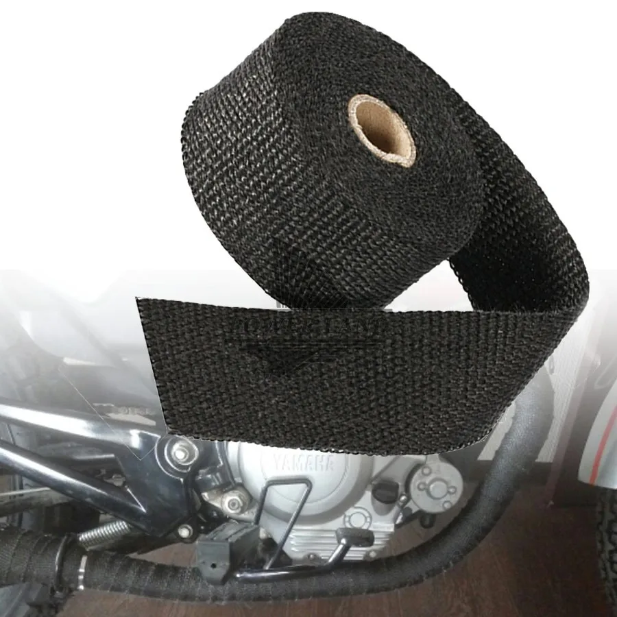 2" X 32.8ft Black Exhaust Pipe Wrap Heat Header Wrap Manifold Downpipe