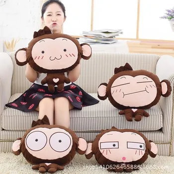 

4 style cartoon monkey plush toys Warm Hand + Cushions + Blanket (3 in 1) Birthday gifts, Christmas gifts