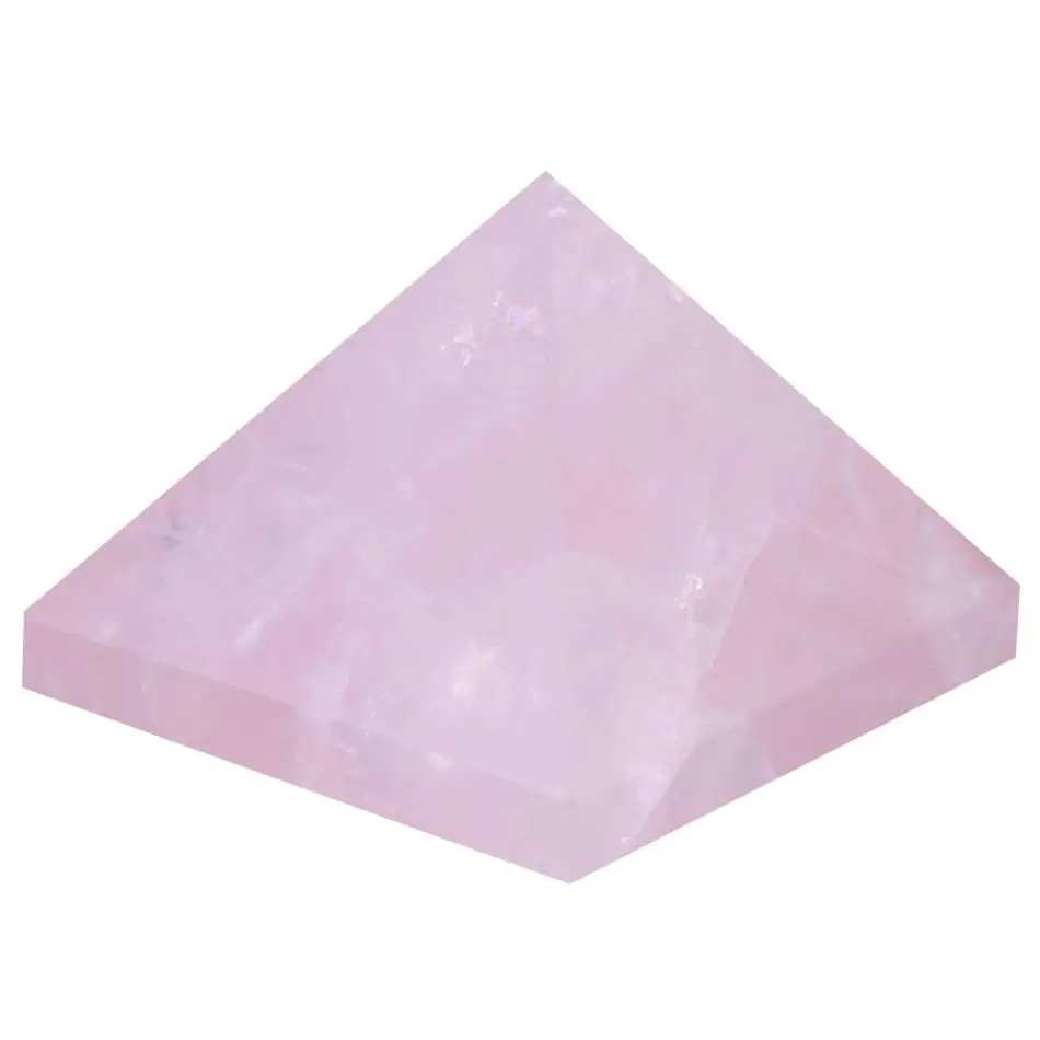 

Pink Crystal Pyramid Stone 20mm Rose Quartz Pyramid Figurines Feng Shui Energy Gemstone for Home Decor DIY Ornaments Crafts