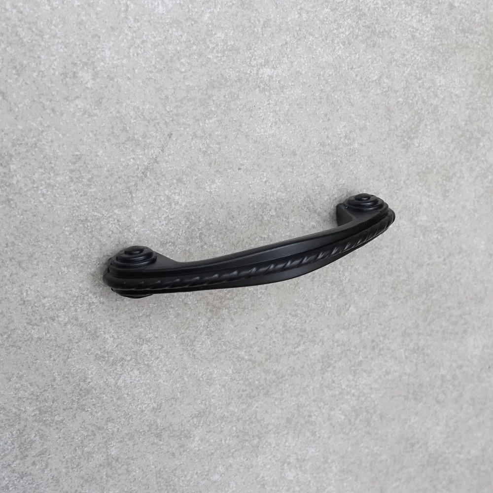 

Matt Black Cabinet Pulls Cupboard Drawer Wardrobe Door Antique Pull Handles Knob Furniture Kitchen Hardware Knob Zinc Alloy
