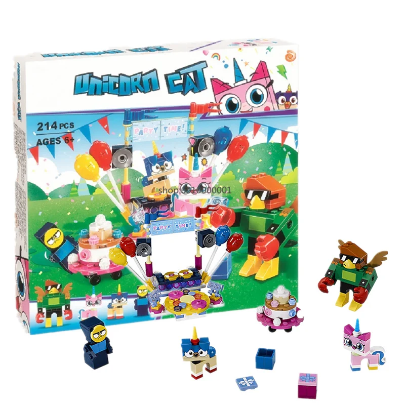 

2019 Compatible Legoingly Movie Wyldstyle Unikitty Building Blocks Bricks Model Educational Toy for children gift 214pcs