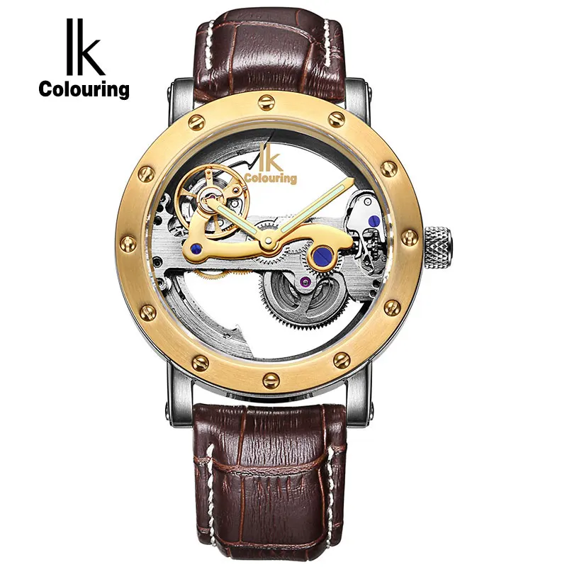 Часы IK Colouring мужские лучший бренд Роскошные автоматические механические из