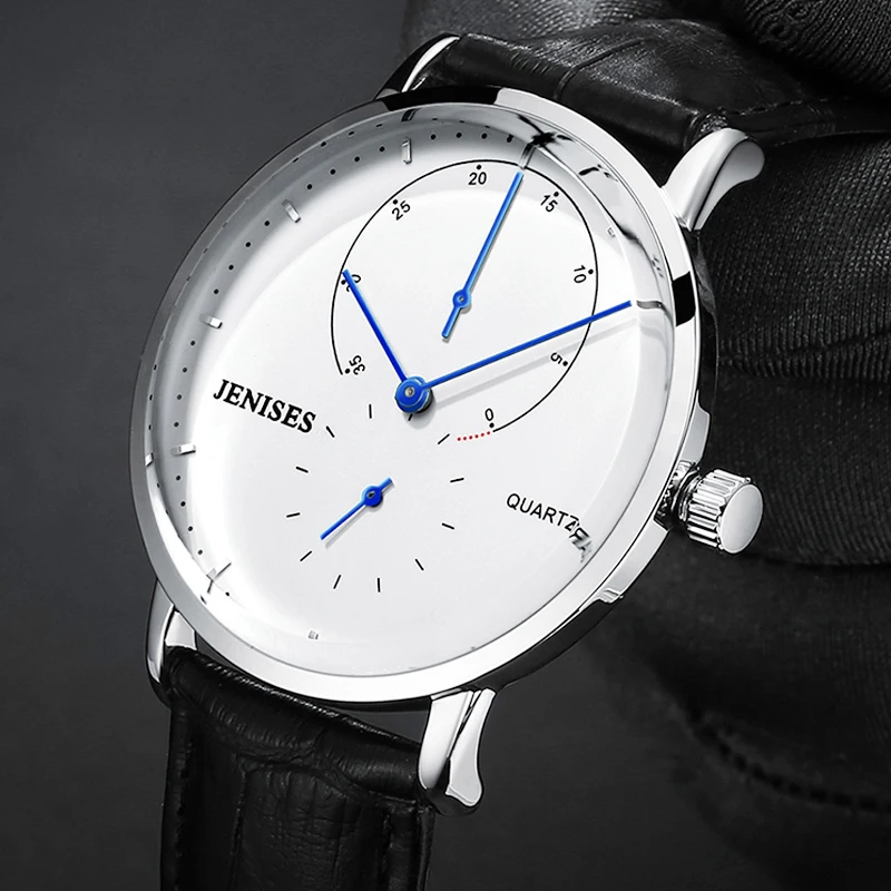 

Men's Watch Top Brand Luxury Leather Fashion Waterproof Quartz Watch Creative Military Business Male clock Relogio Masculino