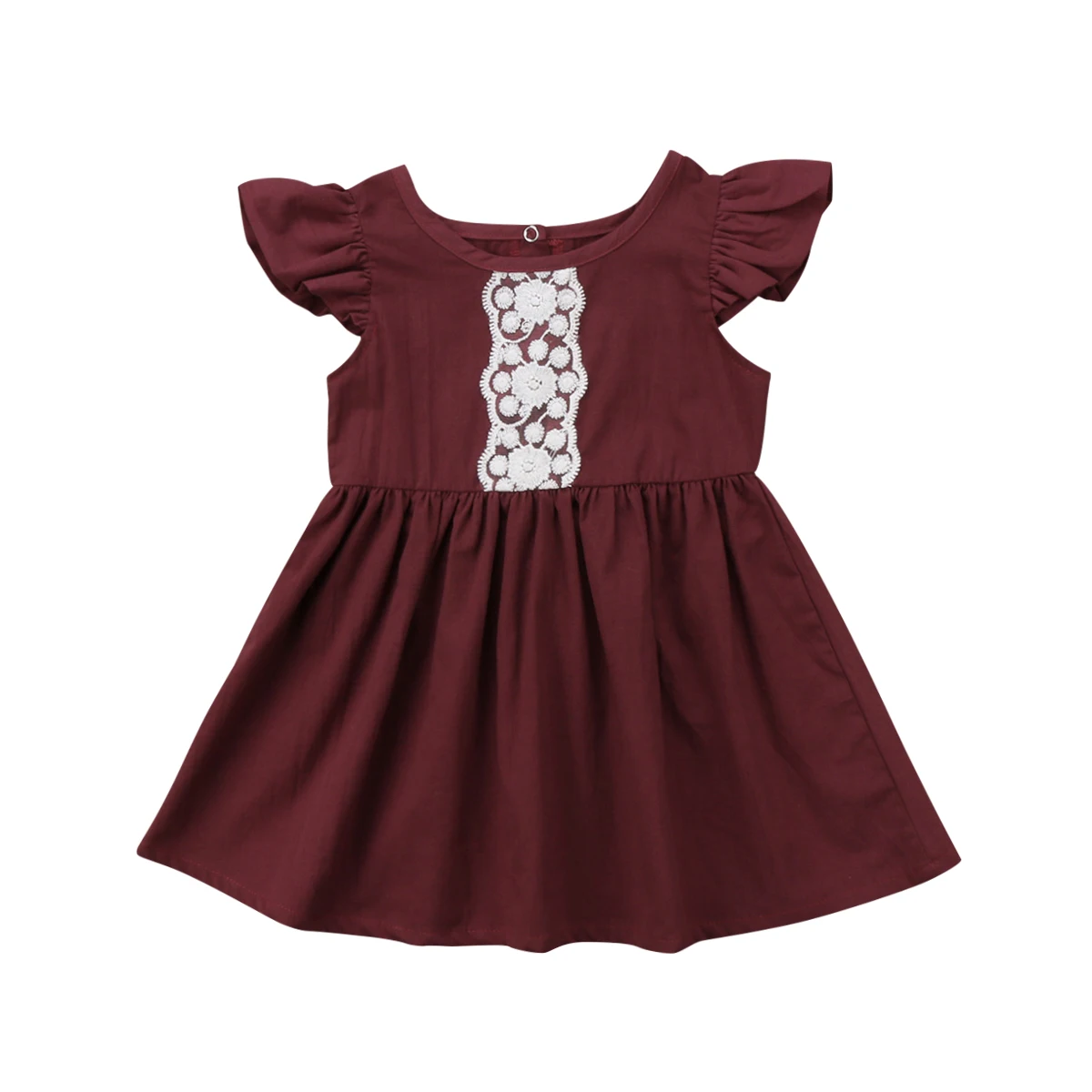 

2018 Summer Newborn Cute Baby Kids Girls Short Sleeve Lace Dress Party Sundress Dresses