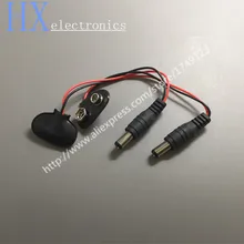 50 шт. экспериментальный 9 В батарея оснастки кабель питания к DC 9 в клип мужской линии батарея адаптер