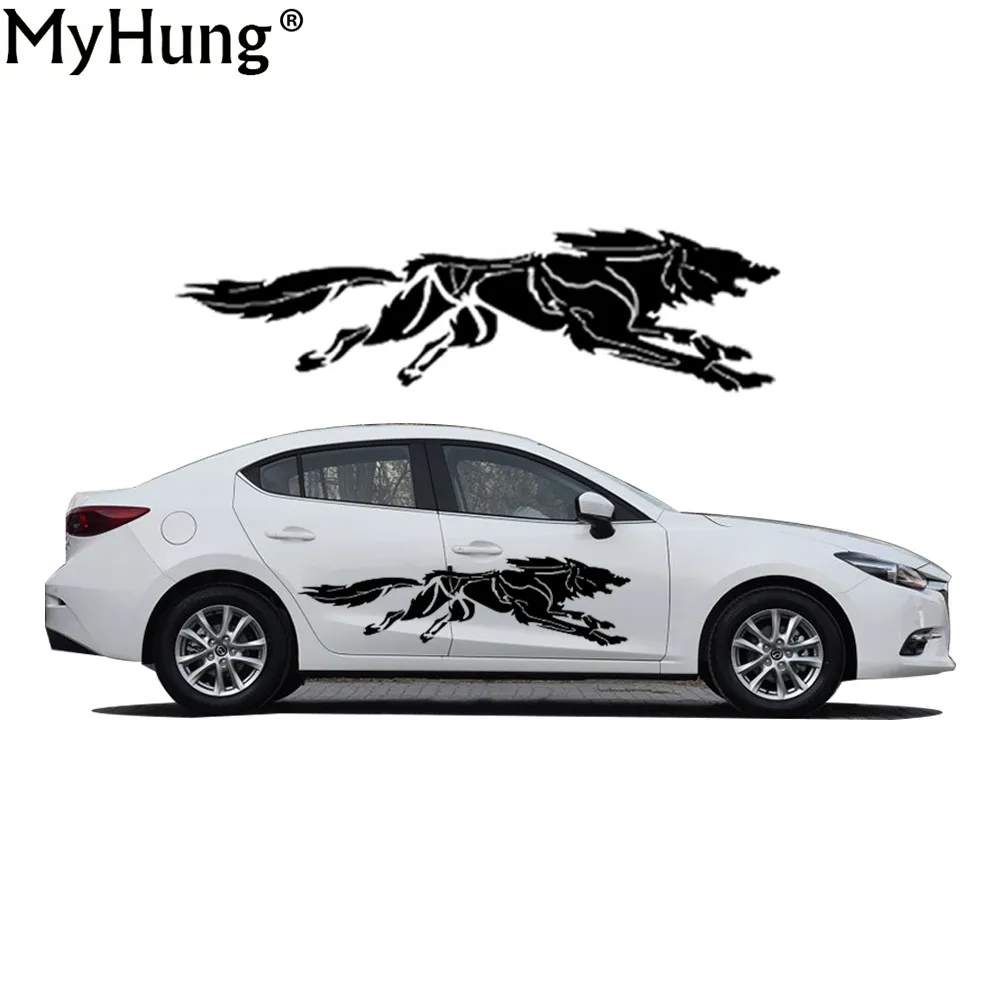 Креативный стикер для кузова автомобиля Mazda3 Howling Wolf водостойкие ПВХ большие