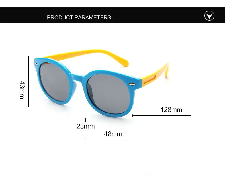 Новые Детские поляризованные солнцезащитные очки дети мальчики девочки силиконовые очки Мода для безопасности ребенка солнцезащитные очки UV400