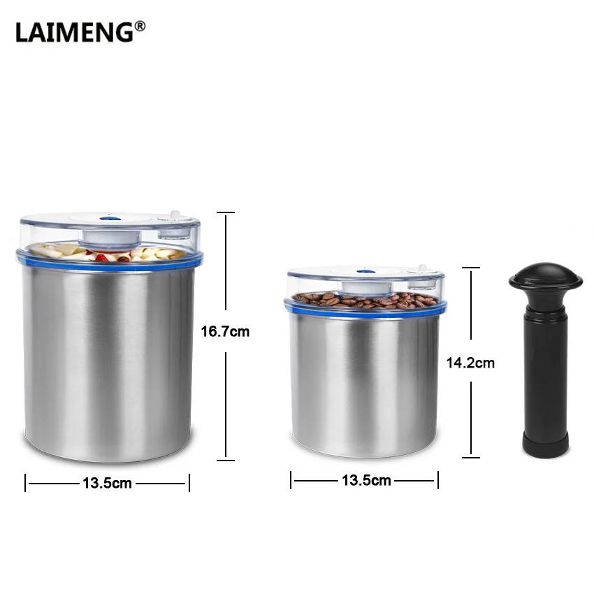 

Laimeng Vacuum Packer For Food Washable Vacuum Container Hand held Pump for Food Packaging Preservation 1000ML 1300ML S185