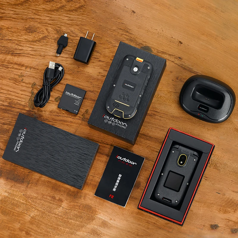 Ioutdoor F2 прочный Флип Мобильный Телефон IP68 водонепроницаемый сотовый телефон 2 4