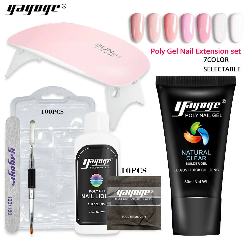 Yayoge Poly Gel Varnish Set UV Gel Nail Polish Quick Building Hard