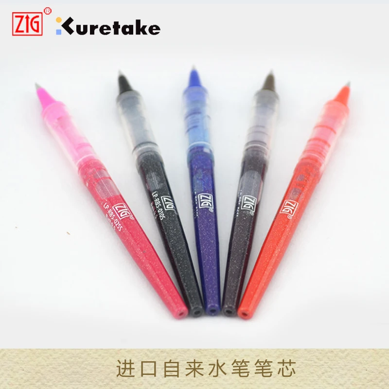 ZIG Cocoiro Lettering Pens Kuretake LP-R-030S Extra Fine Letter Calligraphy Pen Ink Refill Cartridge 12 Colors Japan lettering pens