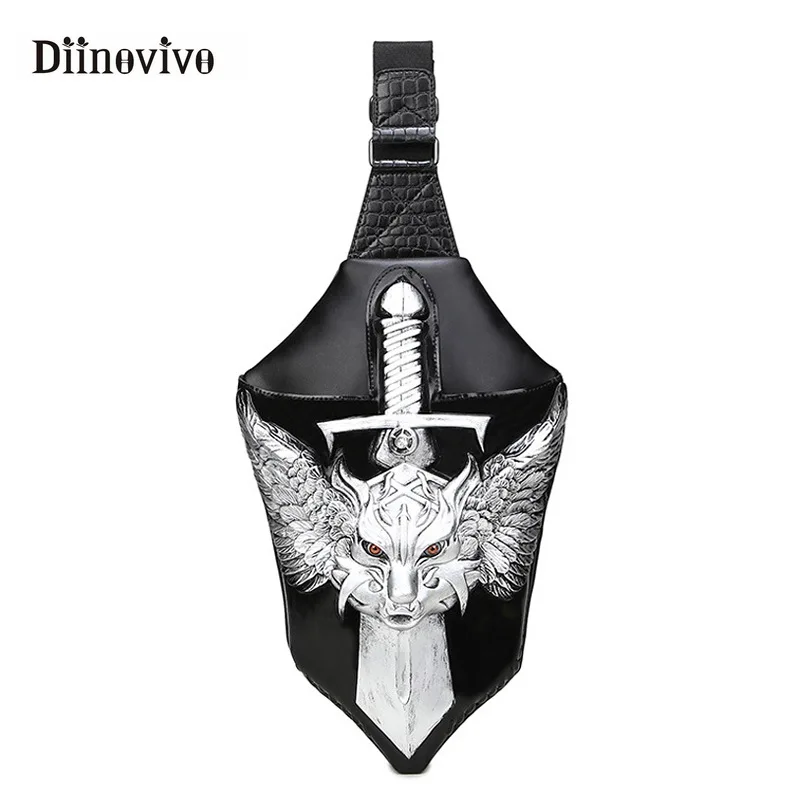 

DIINOVIVO 3D Fashion Minimalist Luxury Bag for Women Rivets Designer Shoulder Bag Female Small Messenger Cheat Bags WHDV0376